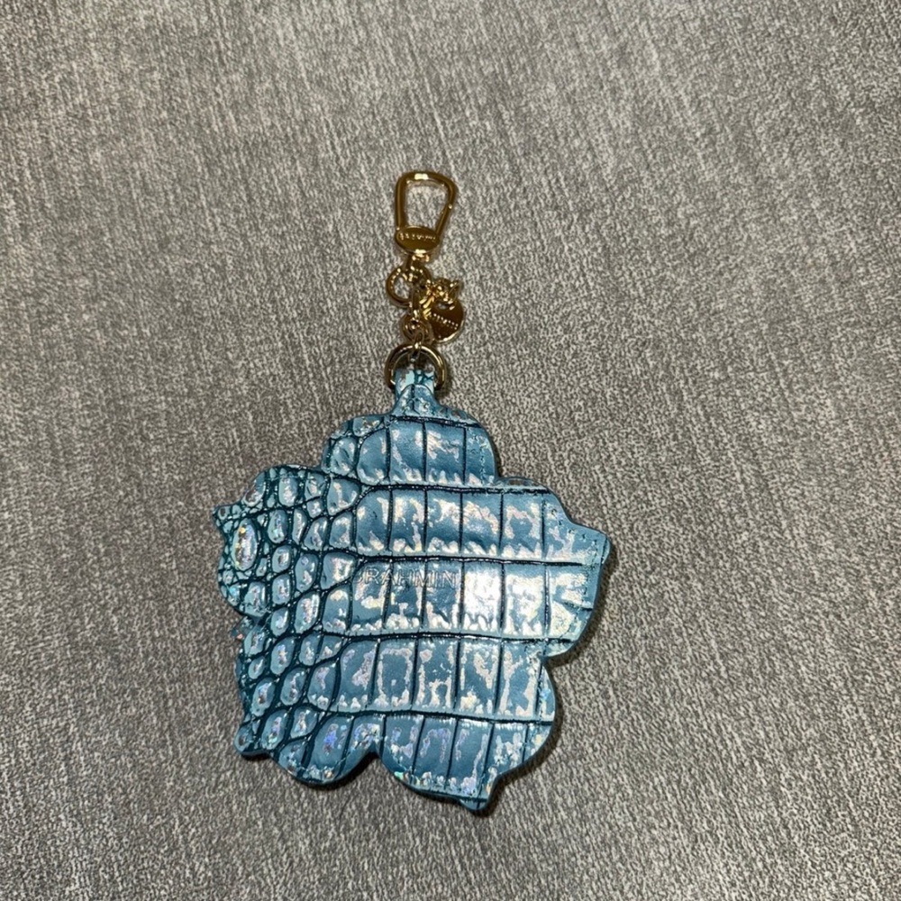 Brahmin arctic blue magnolia keychain bag purse charm - Picture 4 of 4